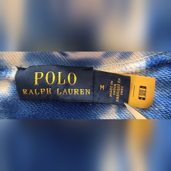 POLO RALPH LAUREN FRENCH TERRY BATIK CROPPED SWEATSHIRT. - Picture 5 of 6